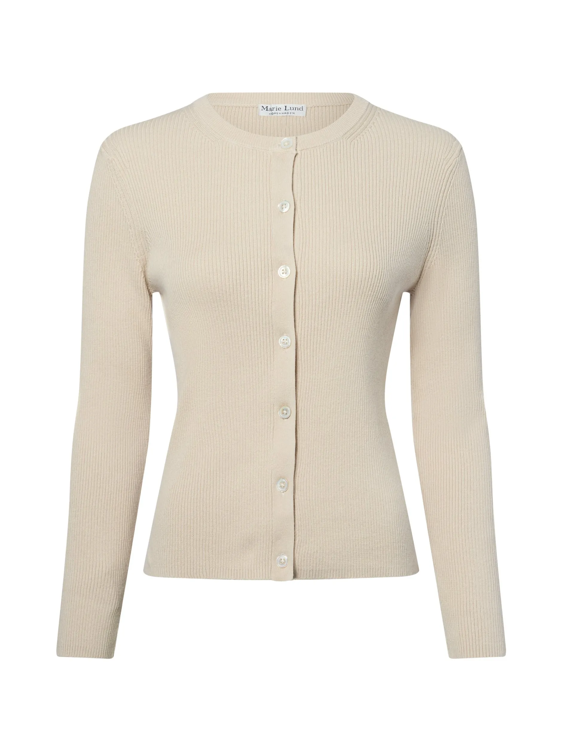 Marie Lund Damen Strickjacke in beige - Ärmel: langarm