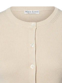 Marie Lund Damen Strickjacke in beige - Ärmel: langarm