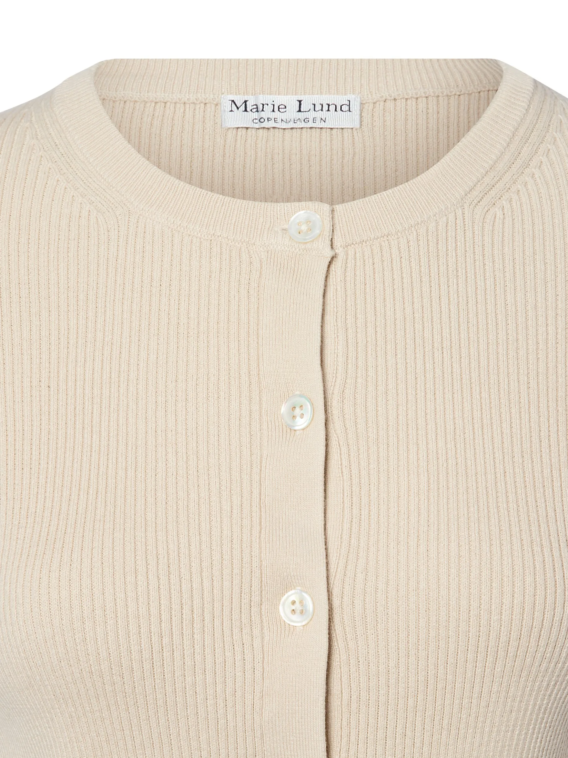 Marie Lund Damen Strickjacke in beige - Ärmel: langarm