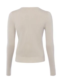 Marie Lund Damen Strickjacke in kitt - Ärmel: langarm