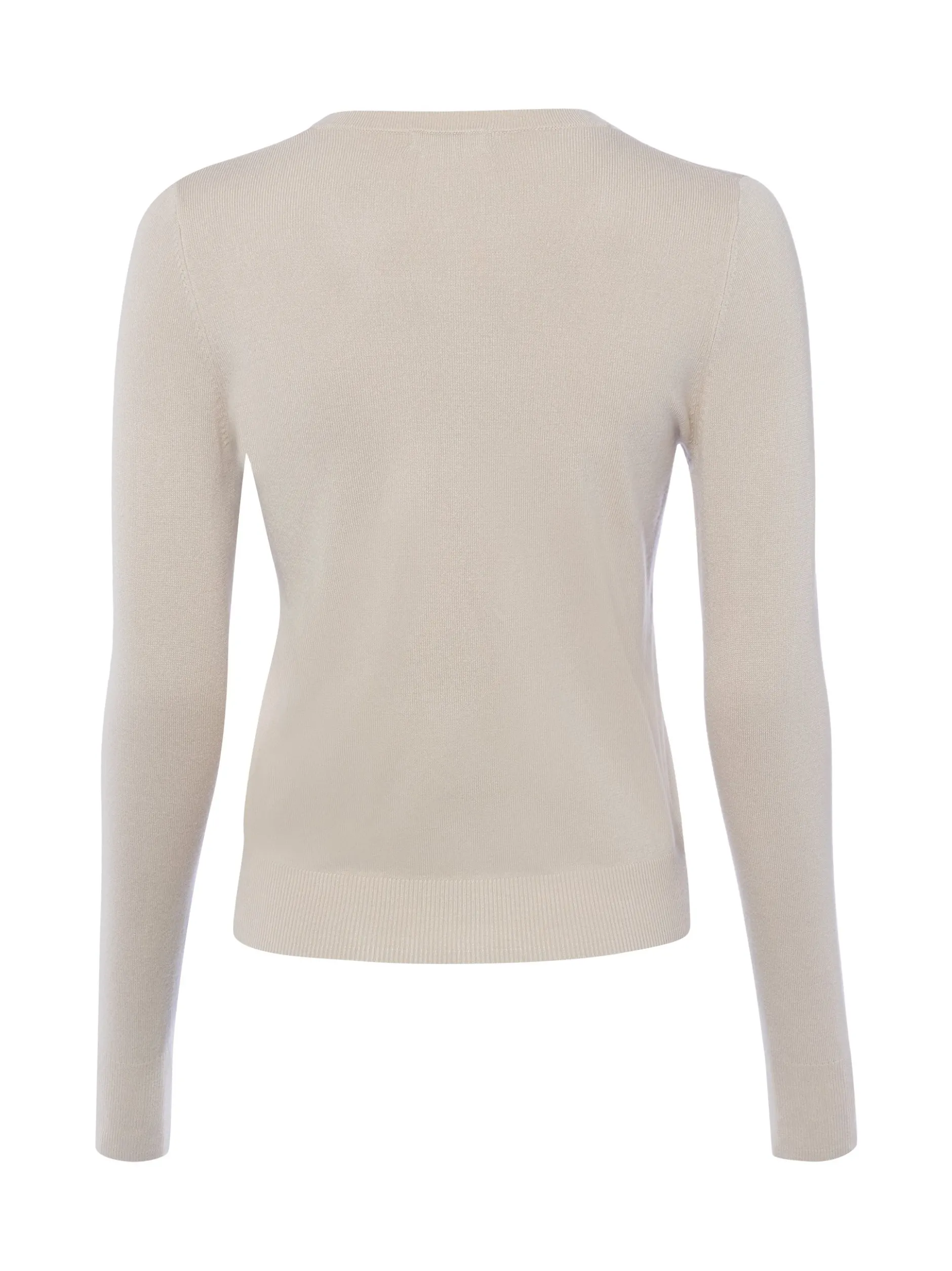 Marie Lund Damen Strickjacke in kitt - Ärmel: langarm