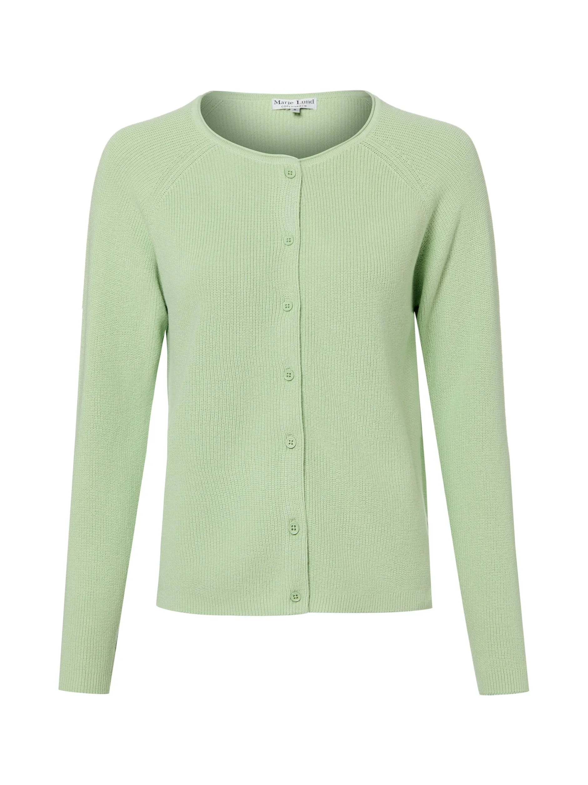Marie Lund Damen Strickjacke in lind - Ärmel: langarm