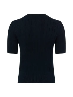 Marie Lund Damen Strickjacke in marine - Ärmel: kurzarm