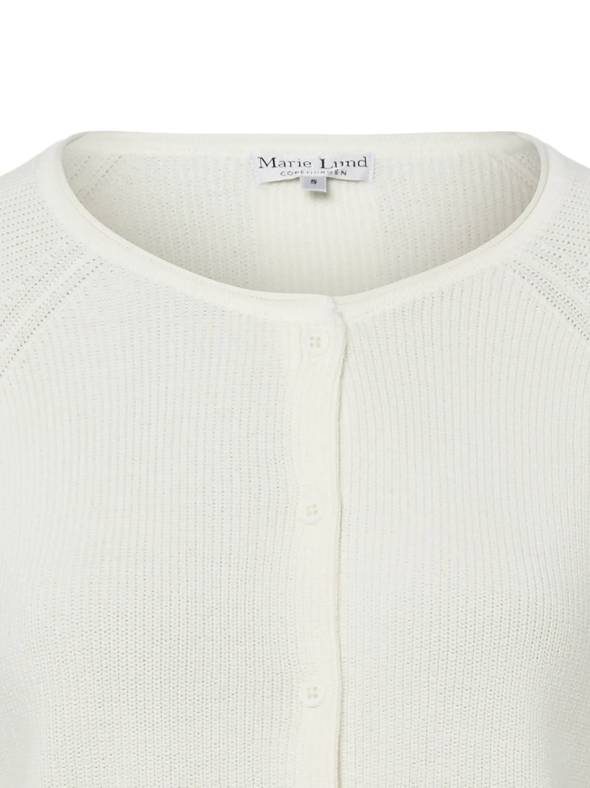 Marie Lund Damen Strickjacke in ecru - Ärmel: langarm