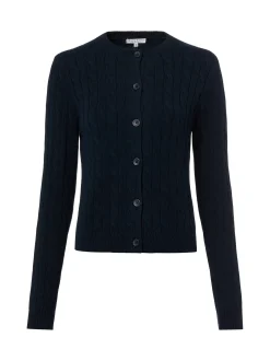 Marie Lund Damen Strickjacke in marine - Ärmel: langarm