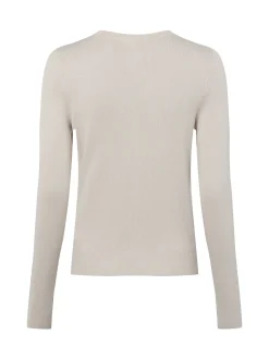 Marie Lund Damen Strickjacke in kitt - Ärmel: langarm