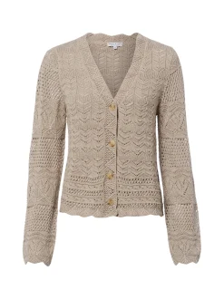 Marie Lund Damen Strickjacke in taupe