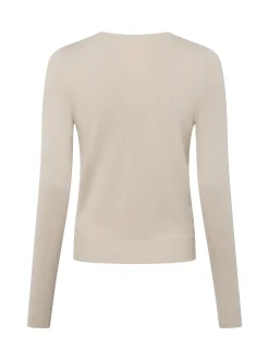 Marie Lund Damen Strickjacke in kitt - Ärmel: langarm