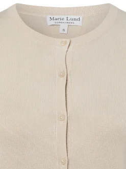 Marie Lund Damen Strickjacke in kitt - Ärmel: langarm