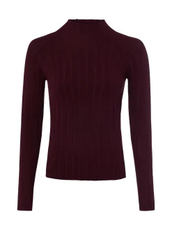 Marie Lund Damen Strick-Langarmshirt in bordeaux