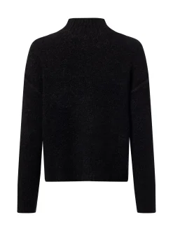 Marie Lund Damen Strickpullover mit Woll-Anteil in schwarz
