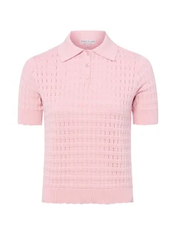 Marie Lund Damen Strickshirt in rosa - Ärmel: kurzarm