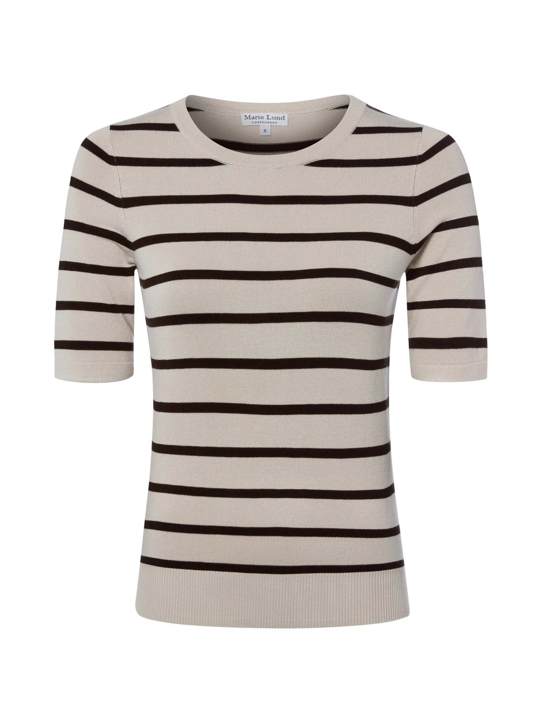 Marie Lund Damen Strickshirt in beige schoko