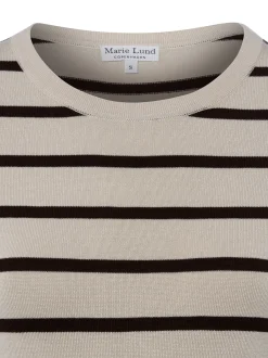Marie Lund Damen Strickshirt in beige schoko