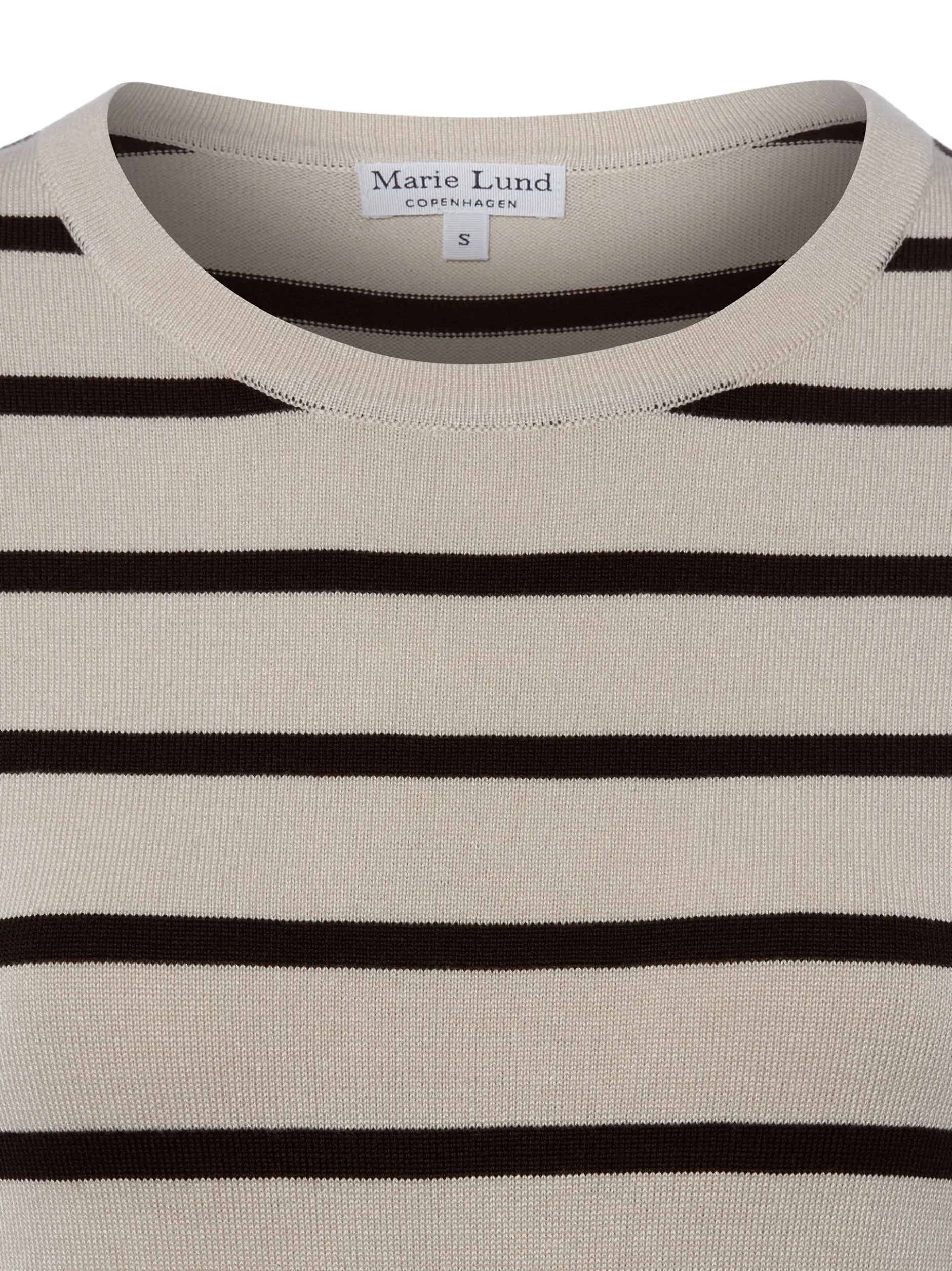 Marie Lund Damen Strickshirt in beige schoko