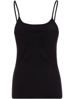 Marie Lund Damen Top in marine - Ausschnitt: Rundhals