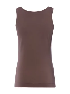 Marie Lund Damen Top in taupe - Ausschnitt: Rundhals
