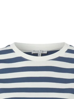 Marie Lund Damen T-Shirt in blau ecru