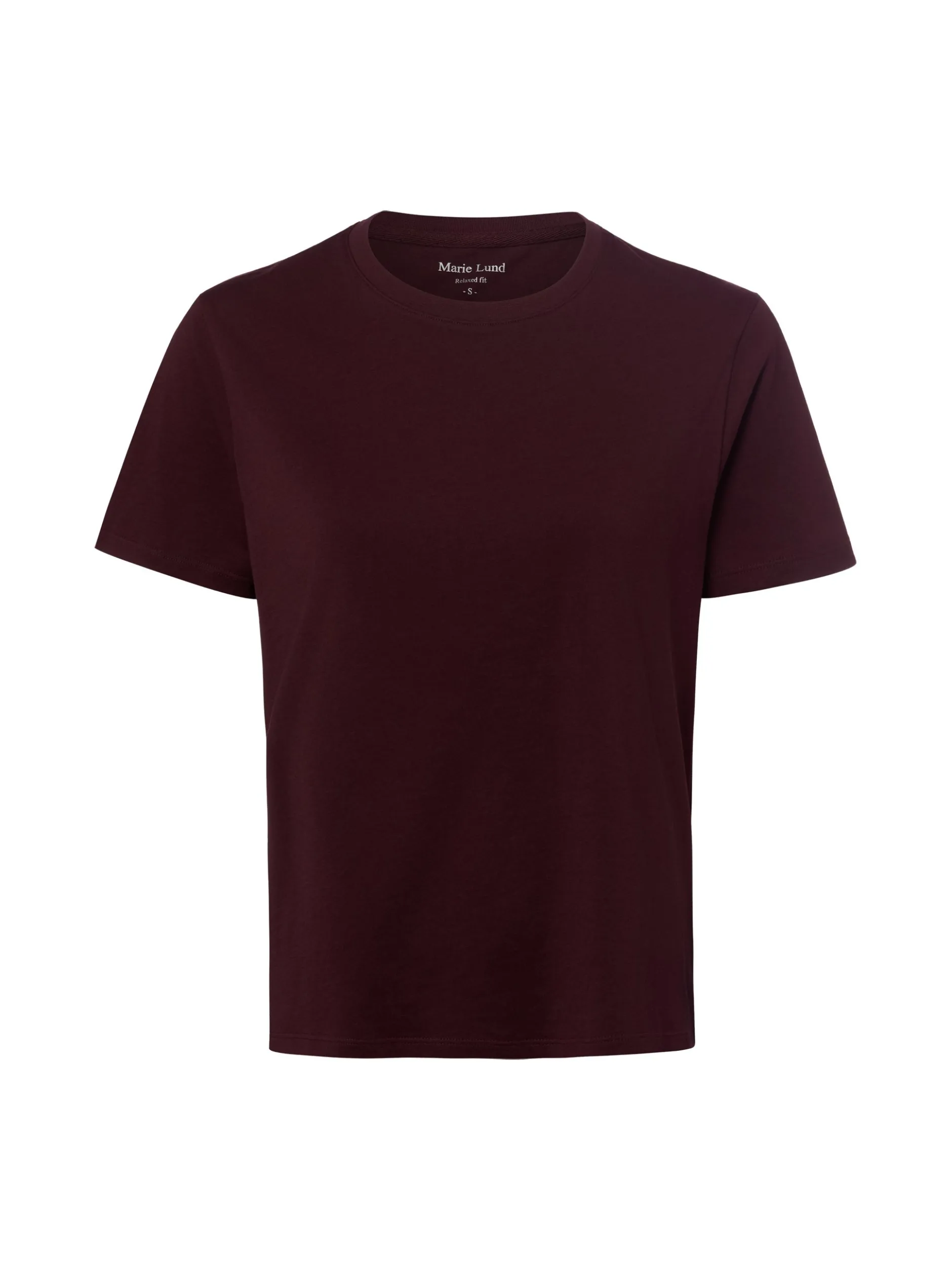 Marie Lund Damen T-Shirt in bordeaux - Ärmel: kurzarm