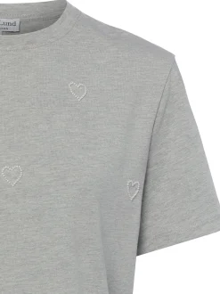 Marie Lund Damen T-Shirt in grau - Ausschnitt: Rundhals