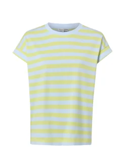 Marie Lund Damen T-Shirt in hellblau gelb