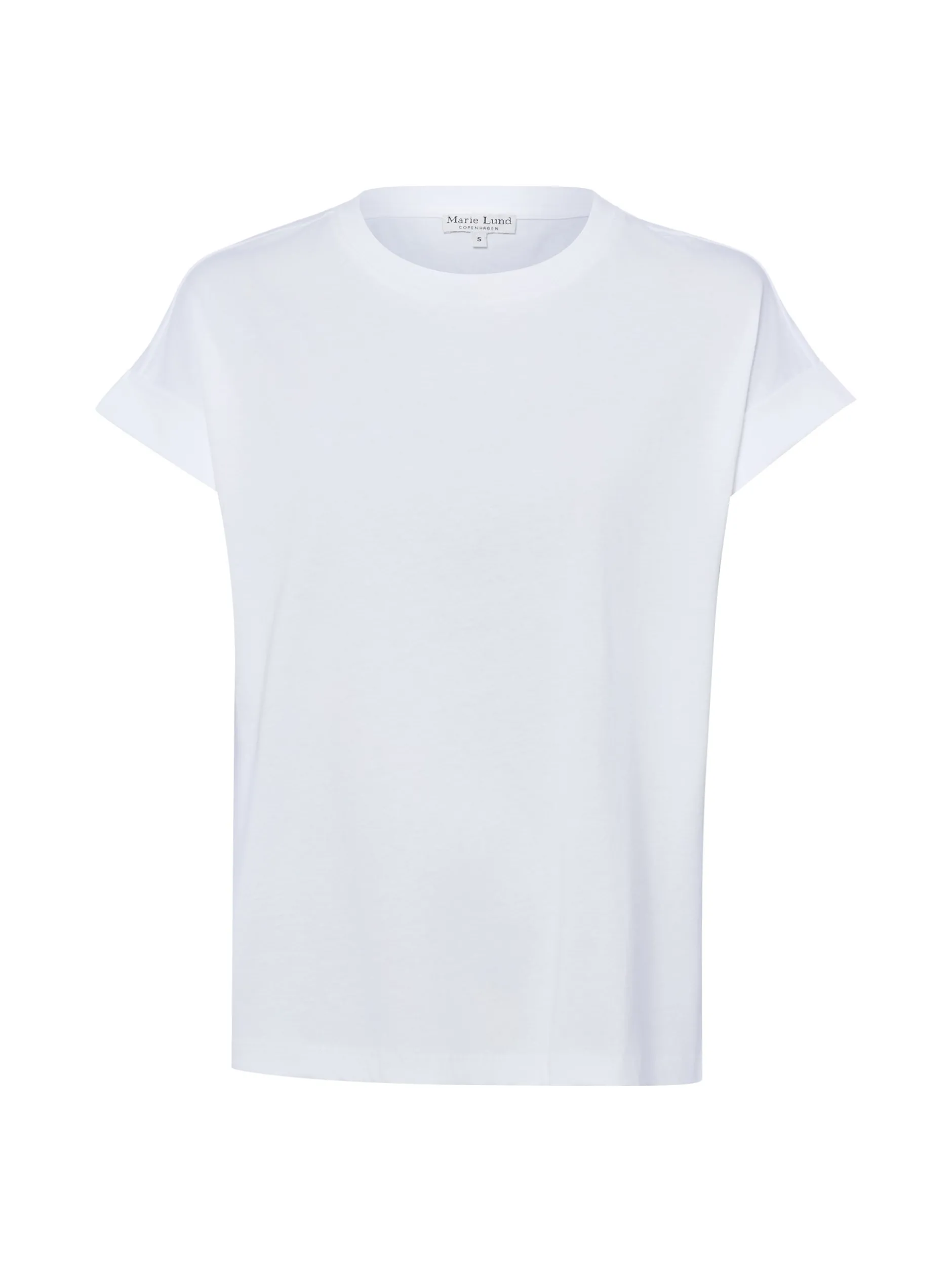 Marie Lund Damen T-Shirt in weiß - Ausschnitt: Rundhals