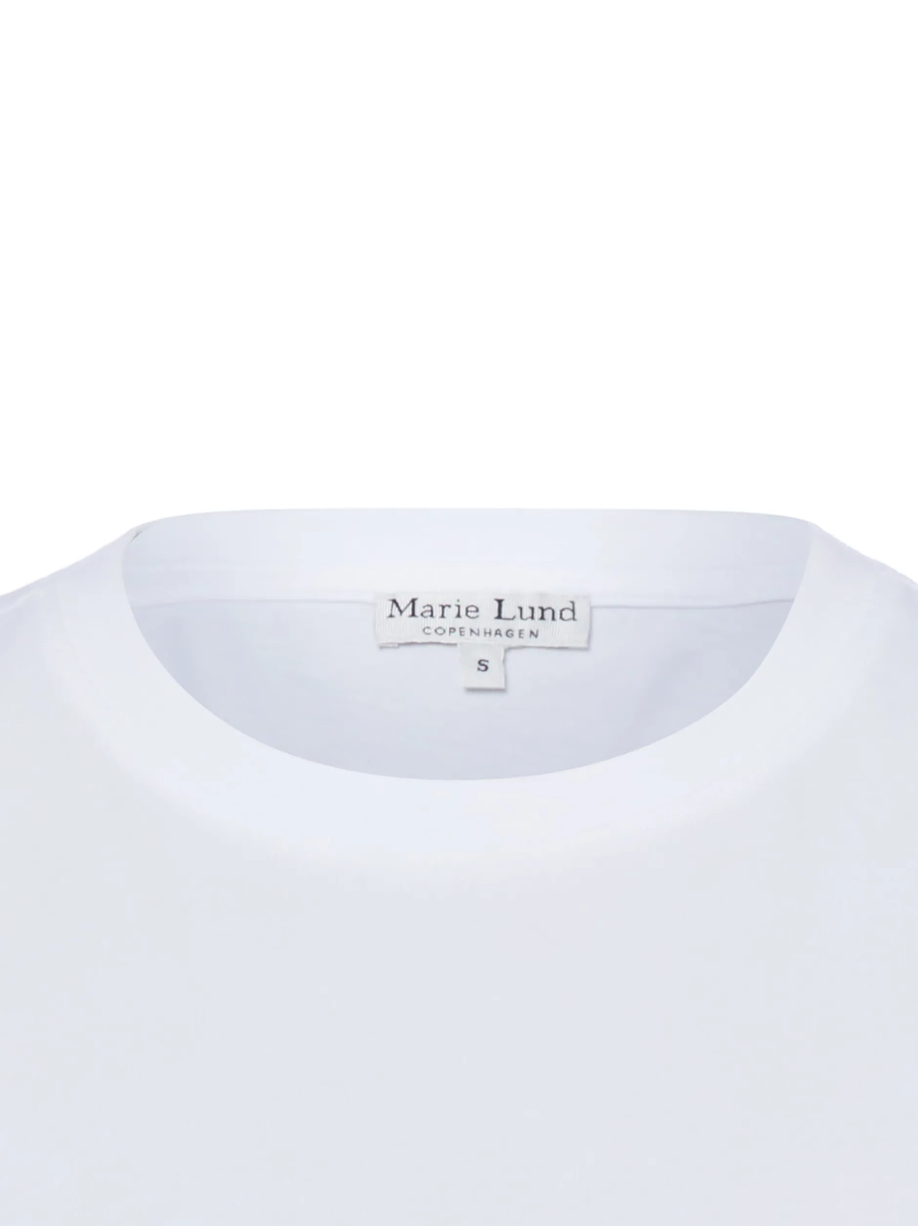 Marie Lund Damen T-Shirt in weiß - Ausschnitt: Rundhals
