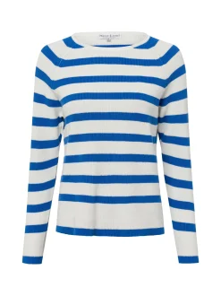 Marie Lund Marie Lund - Damen Strickpullover in blau weiß