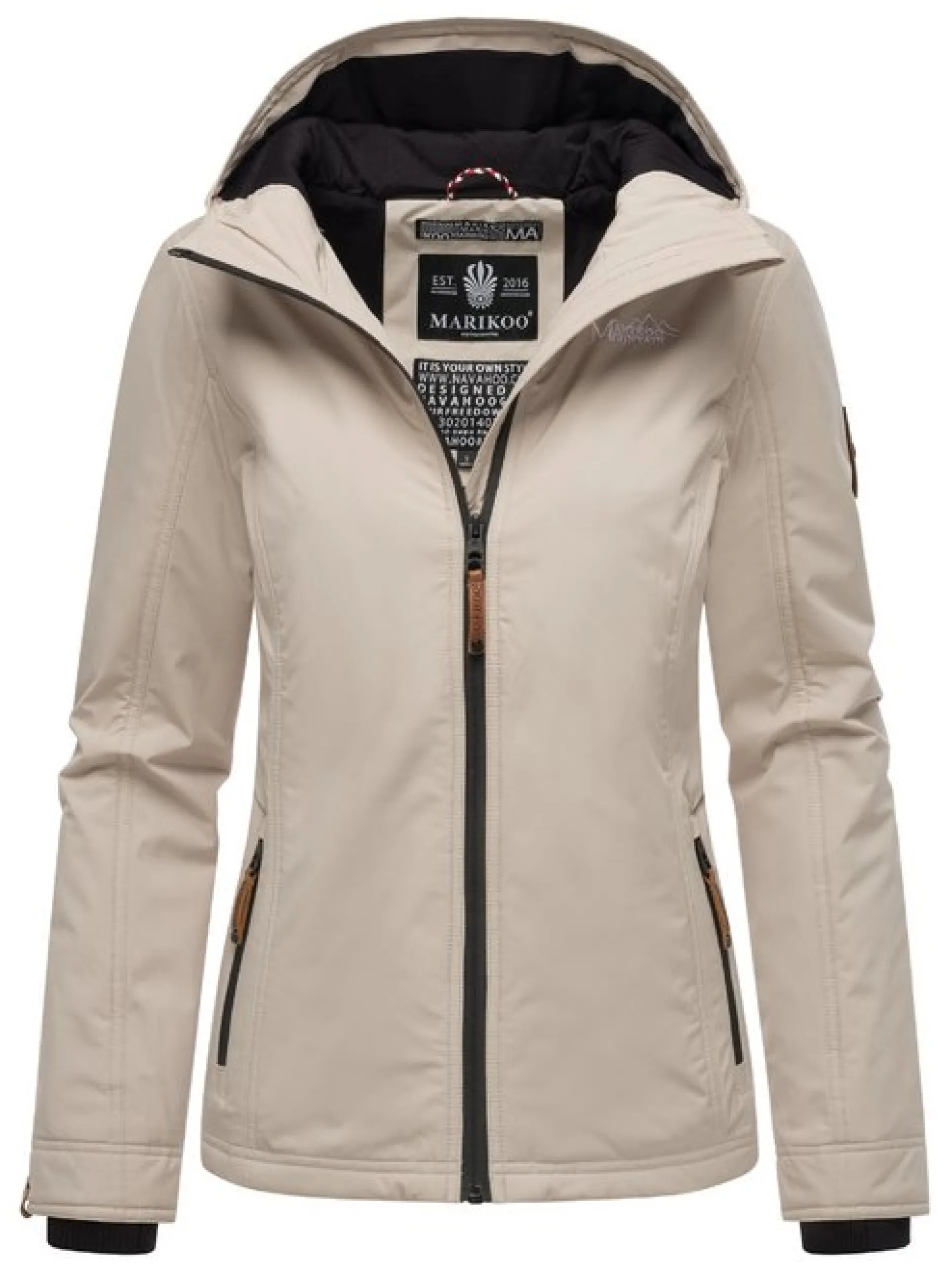 Marikoo Damen Übergangsjacke - Brombeere in beige