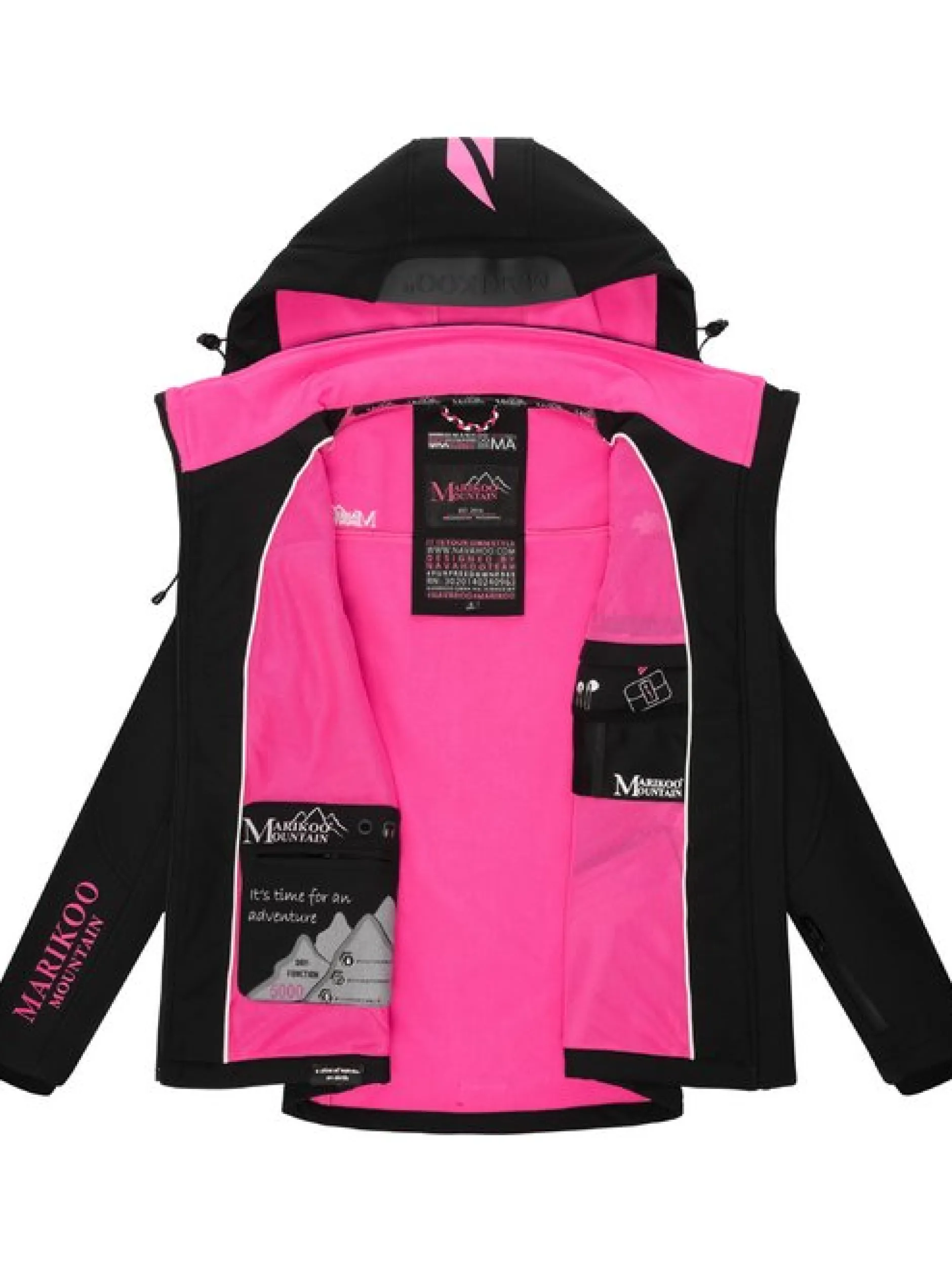 Marikoo Damen Übergangsjacke - Mount-Cho-Oyu in schwarz