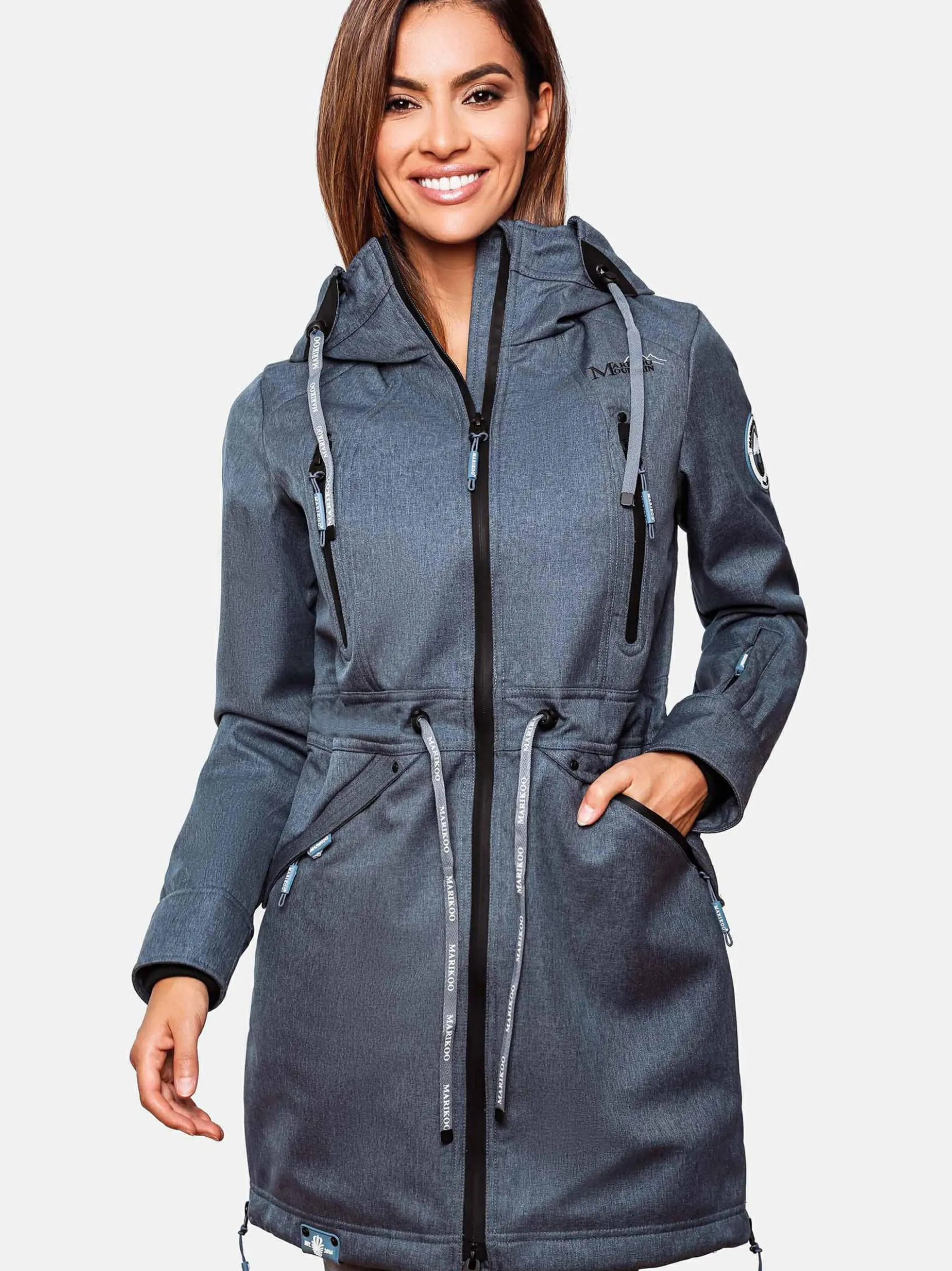 Marikoo Damen Funktionsmantel - Racquellee in blau
