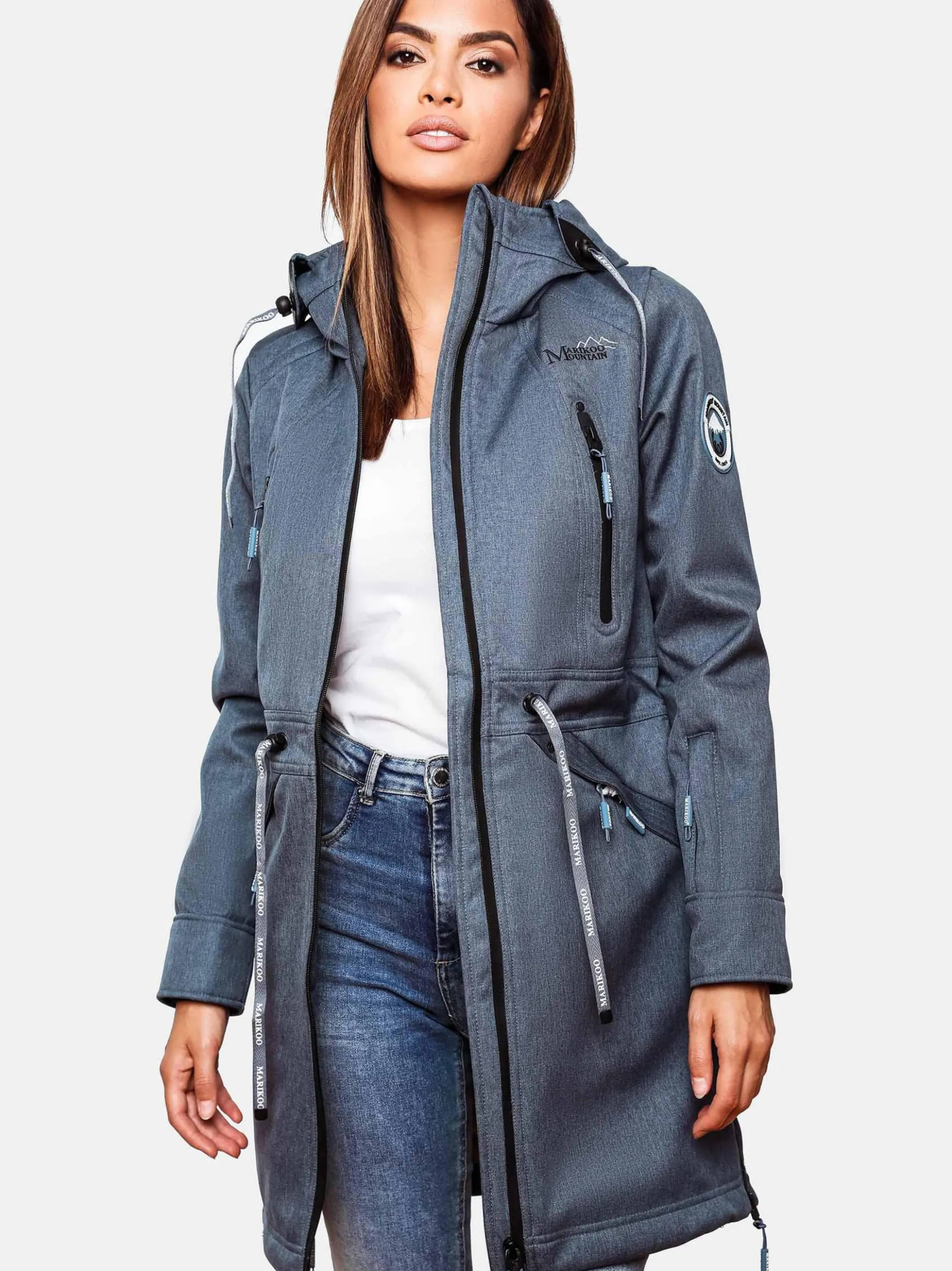 Marikoo Damen Funktionsmantel - Racquellee in blau