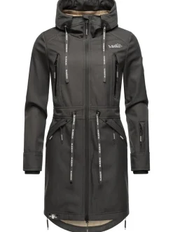 Marikoo Damen Funktionsmantel - Racquellee in anthrazit