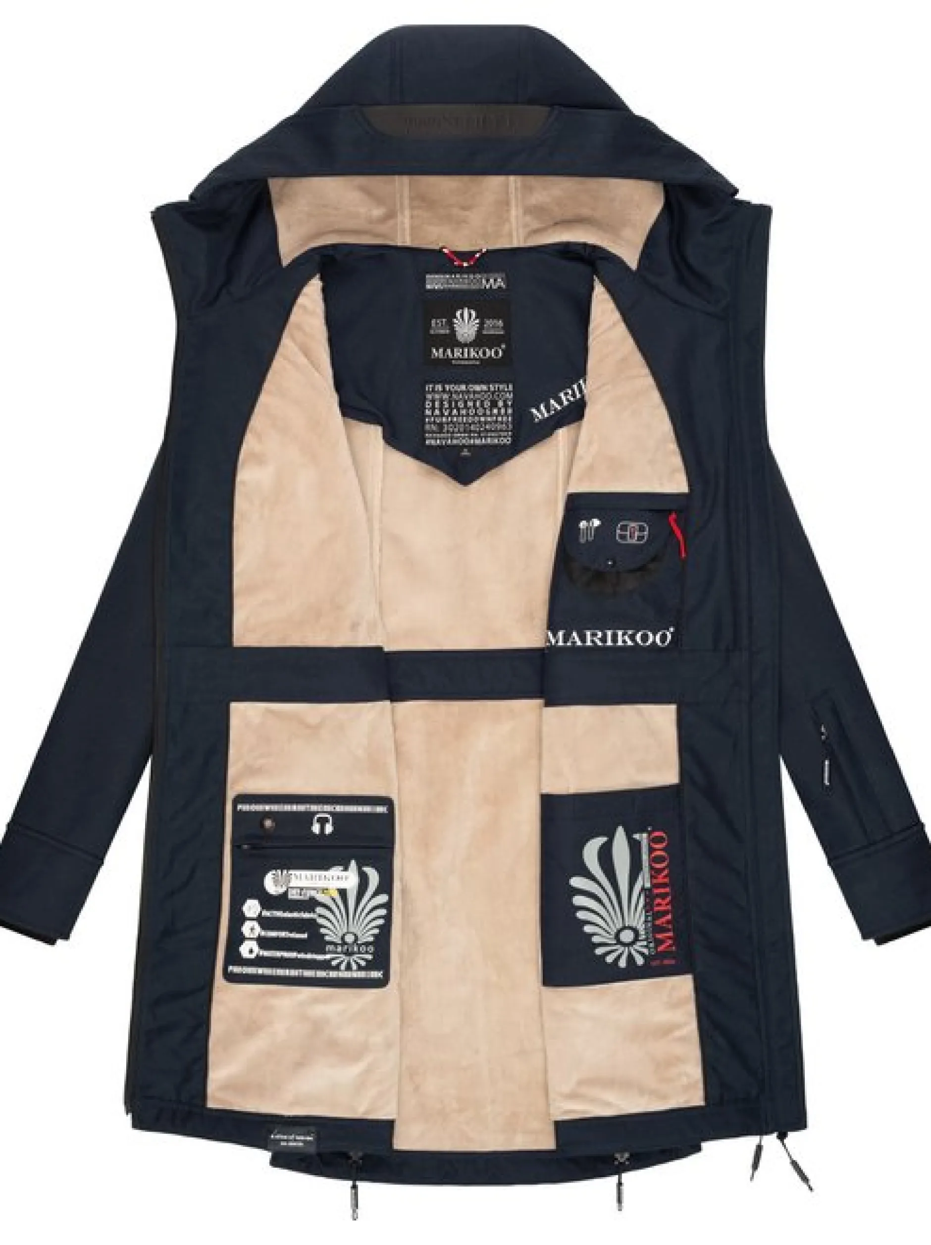 Marikoo Damen Funktionsmantel - Racquellee in marine