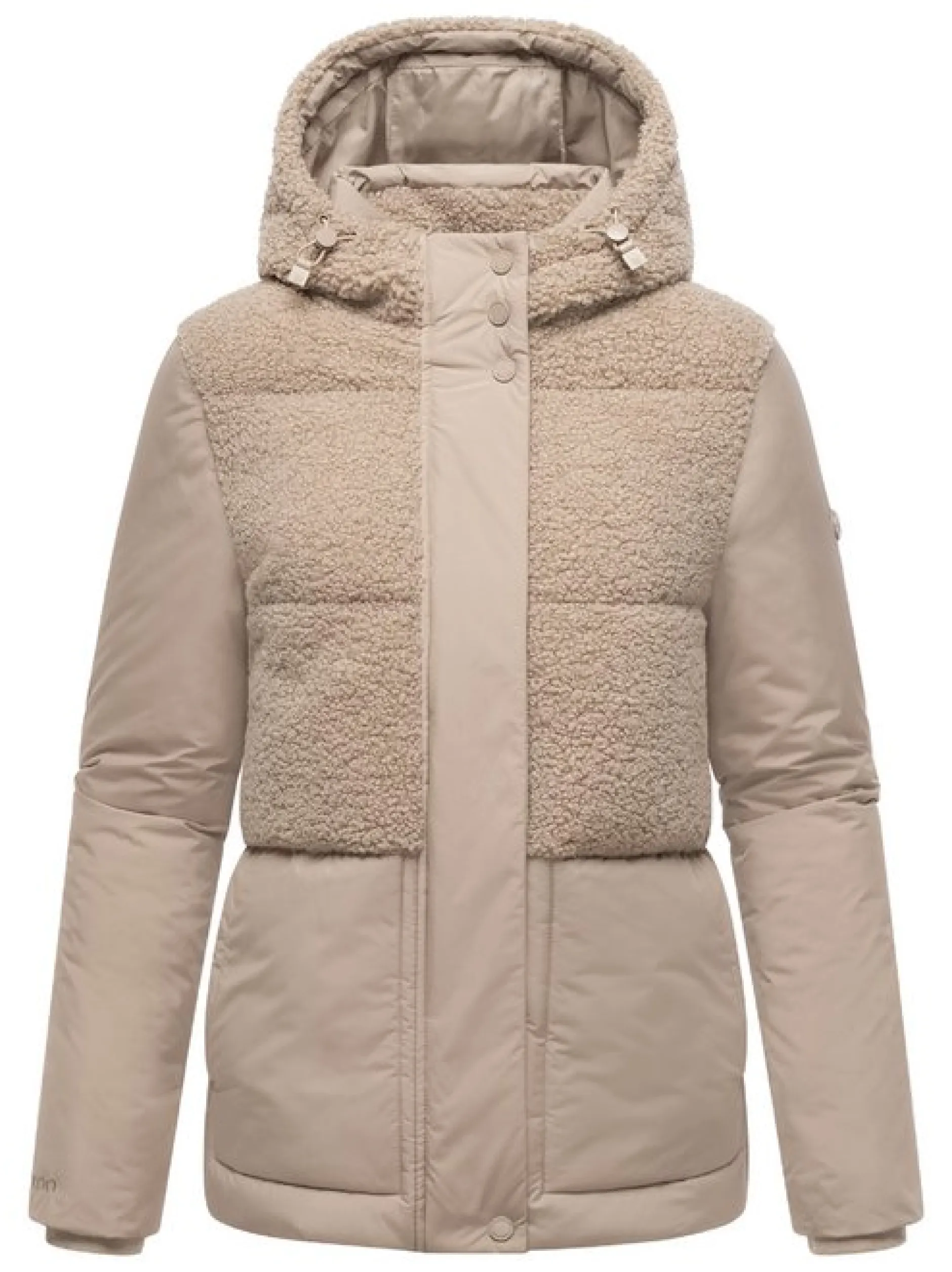 Marikoo Damen Plüschjacke - Sheeta 16 in taupe