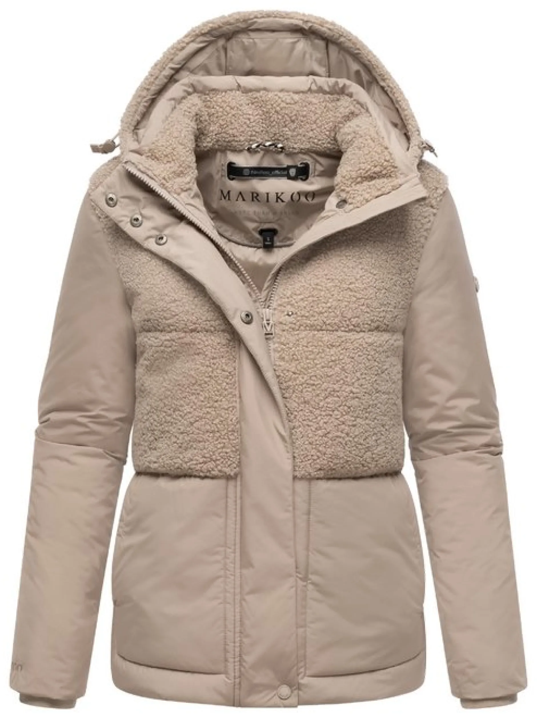 Marikoo Damen Plüschjacke - Sheeta 16 in taupe