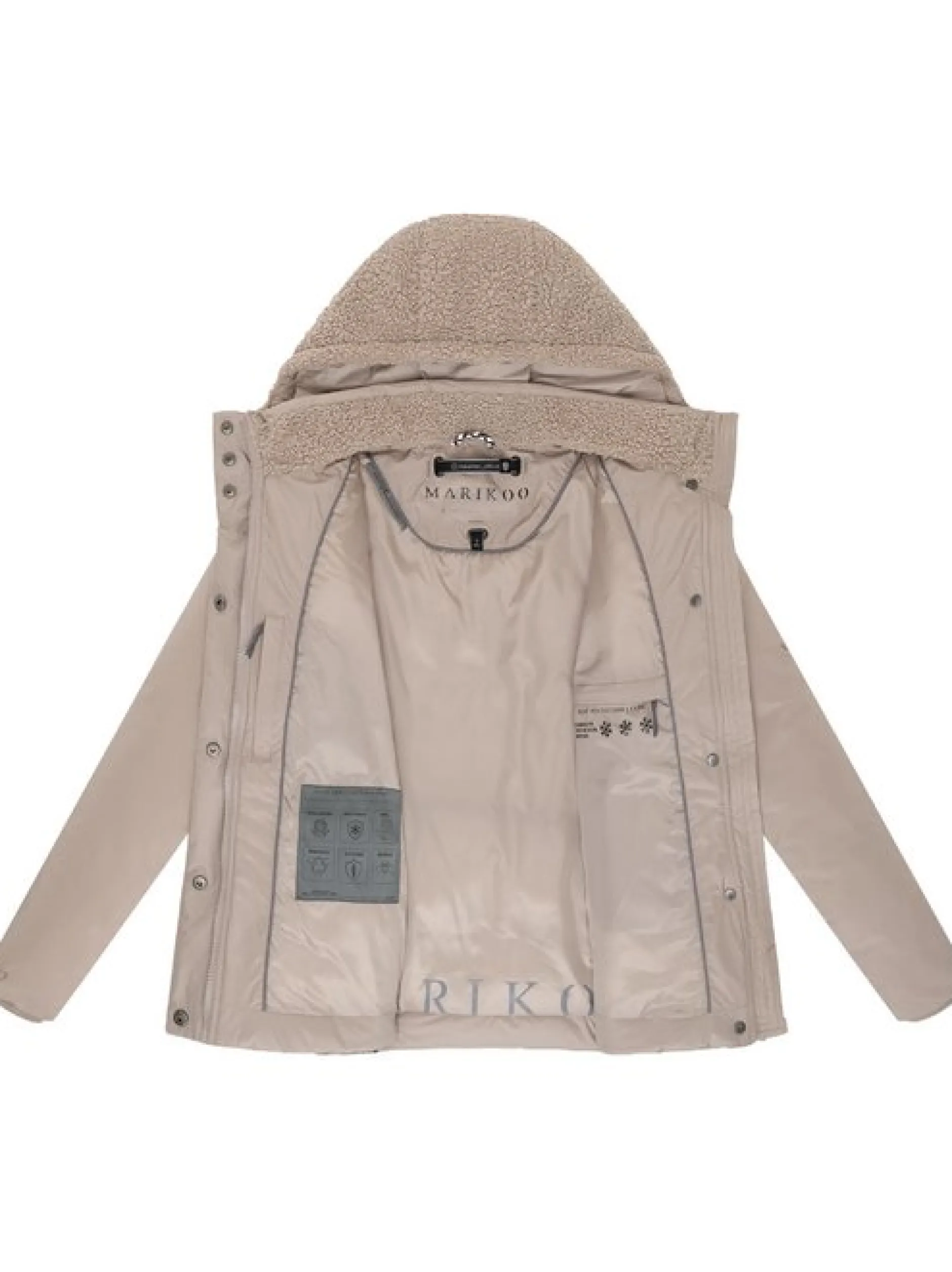 Marikoo Damen Plüschjacke - Sheeta 16 in taupe
