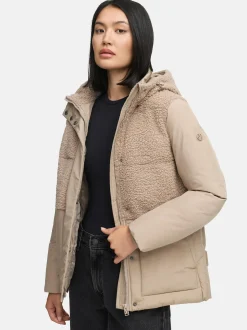 Marikoo Damen Plüschjacke - Sheeta 16 in taupe