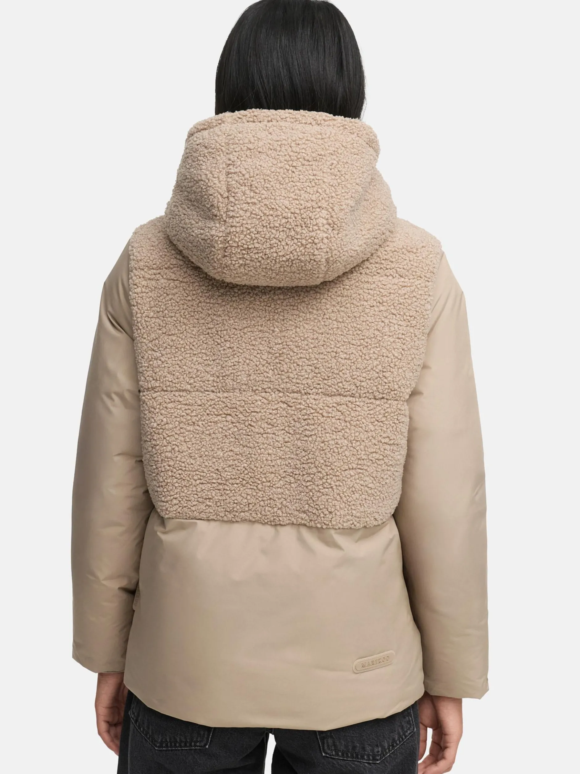 Marikoo Damen Plüschjacke - Sheeta 16 in taupe
