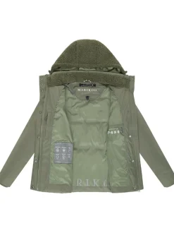 Marikoo Damen Plüschjacke - Sheeta 16 in oliv