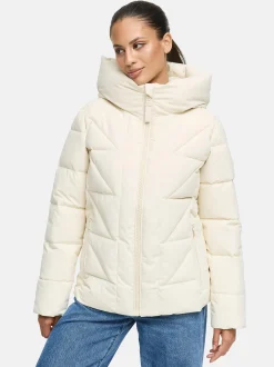 Marikoo Damen Steppjacke - Kuschelnasee 16 in beige