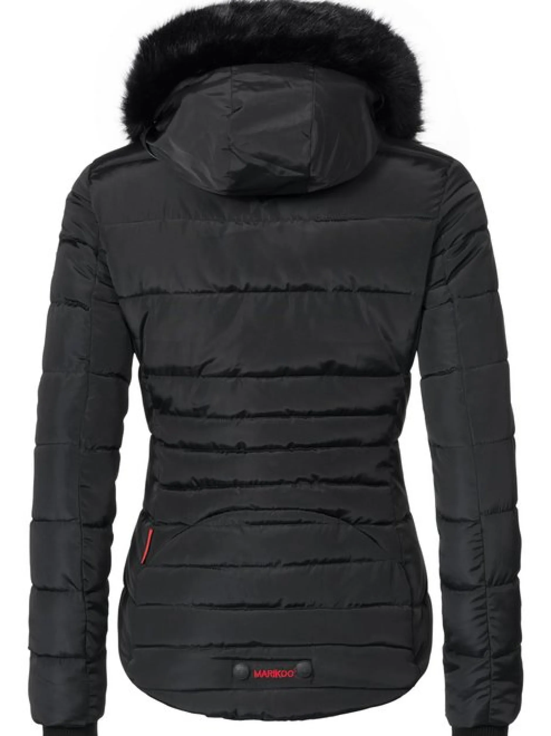 Marikoo Damen Steppjacke - Lotusblüte in schwarz