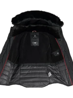 Marikoo Damen Steppjacke - Lotusblüte in schwarz