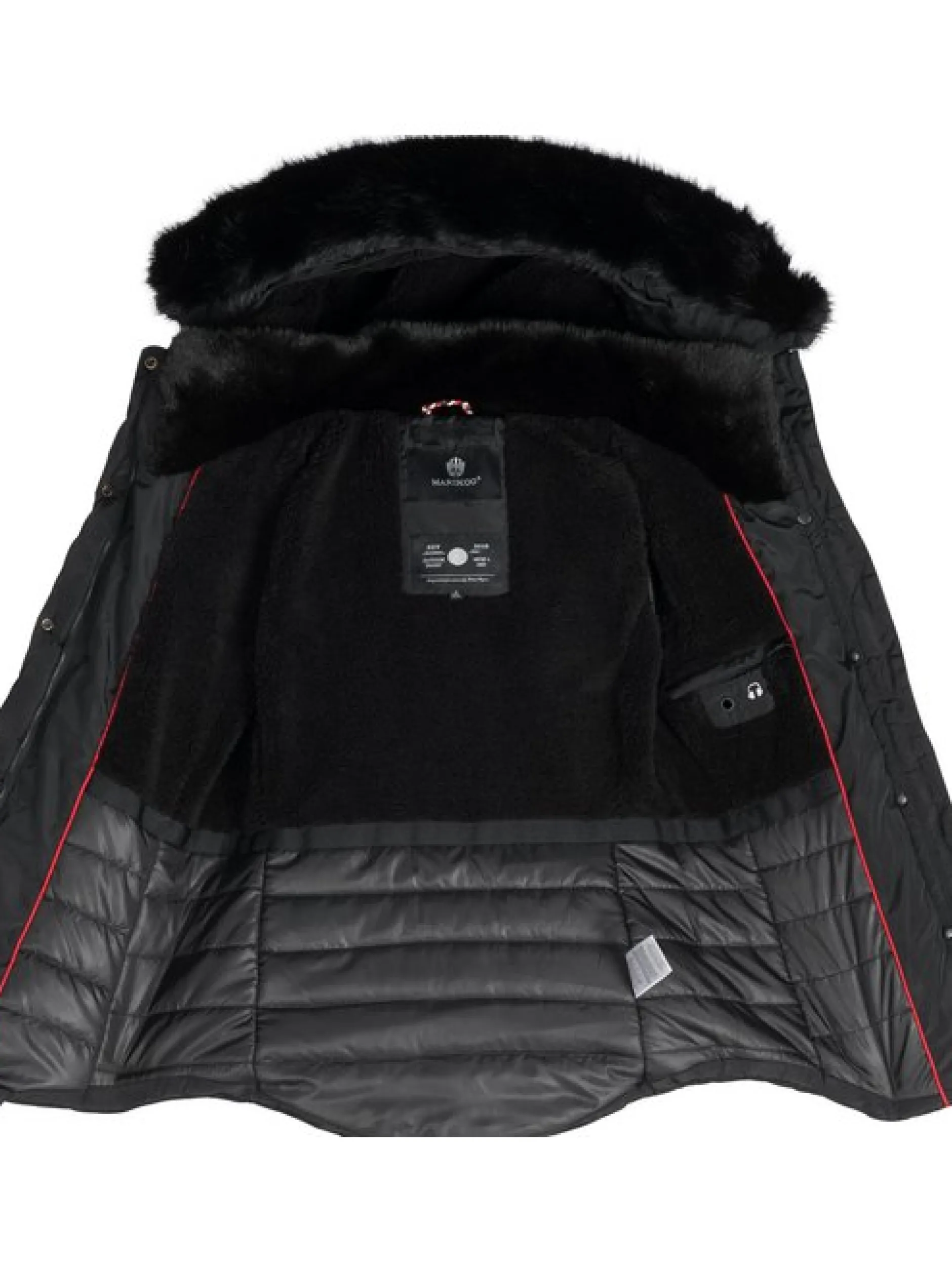 Marikoo Damen Steppjacke - Lotusblüte in schwarz