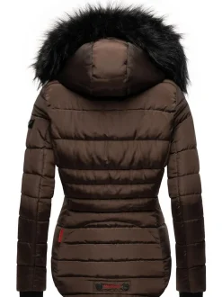 Marikoo Damen Steppjacke - Lotusblüte in schoko