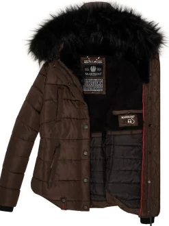 Marikoo Damen Steppjacke - Lotusblüte in schoko