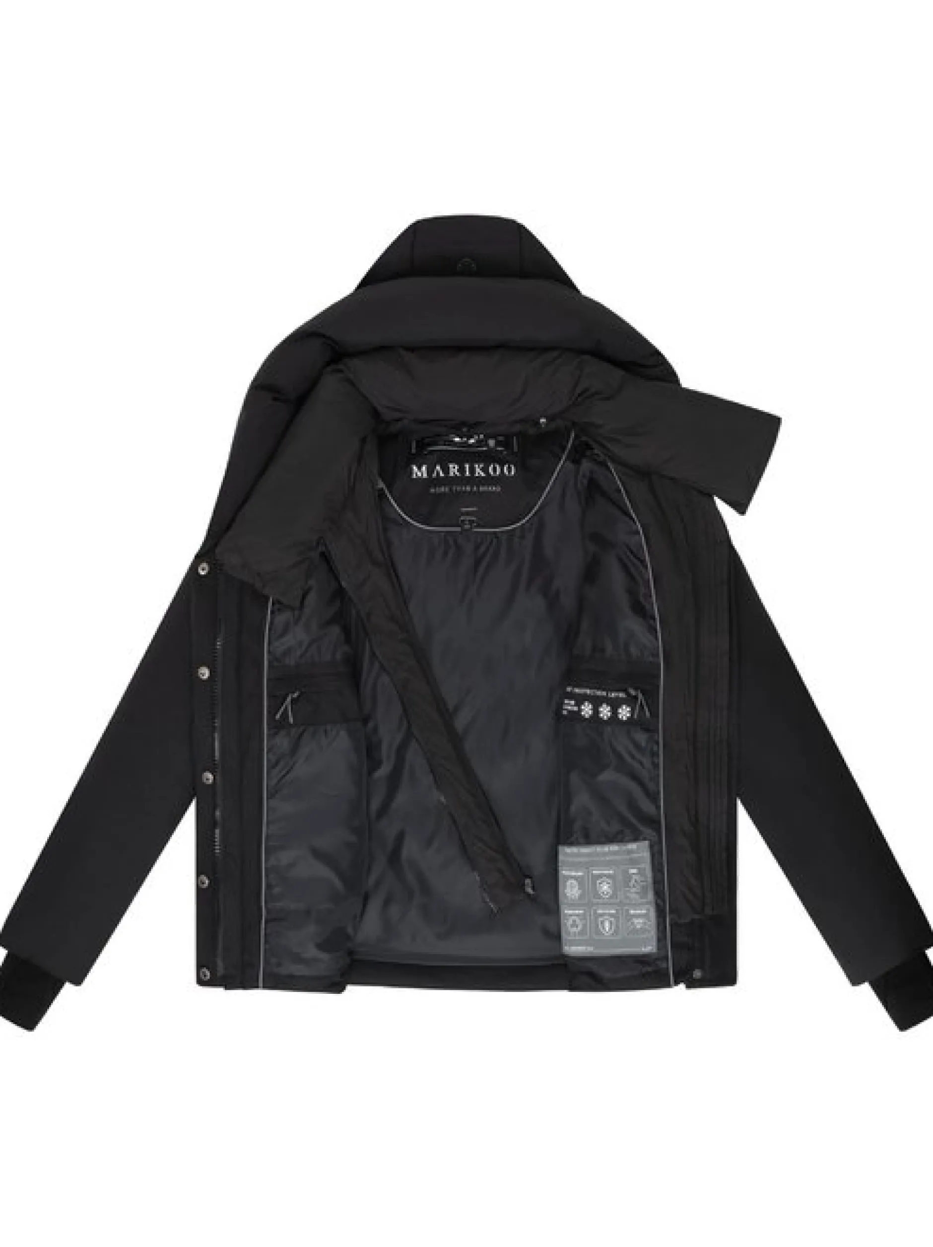 Marikoo Damen Steppjacke - Nadiraa 16 in schwarz