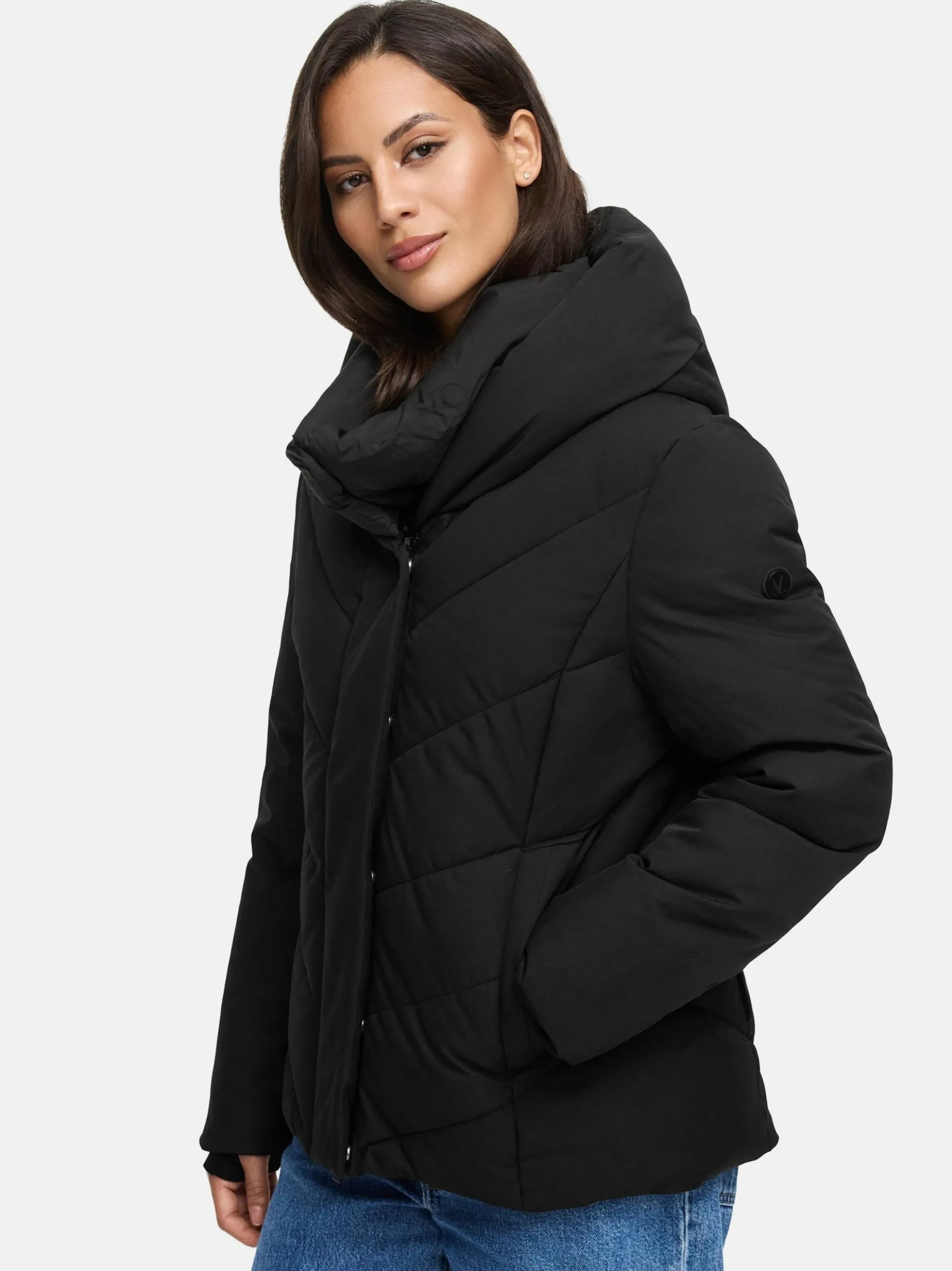 Marikoo Damen Steppjacke - Nadiraa 16 in schwarz