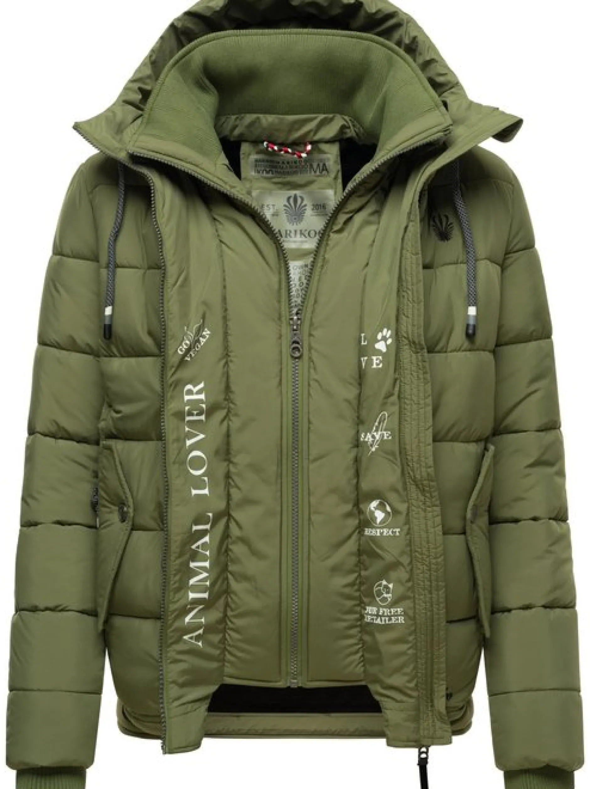 Marikoo Damen Steppjacke - Taisaa Prc in oliv
