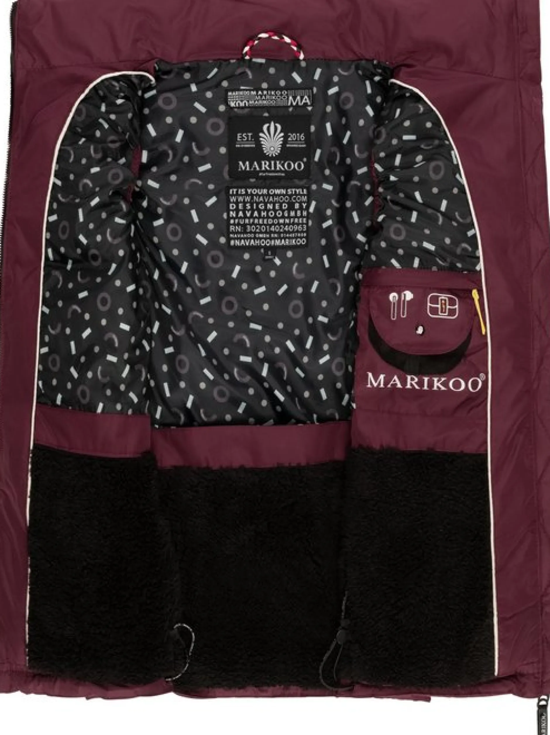 Marikoo Damen Steppweste - Eisflöckchen in lila